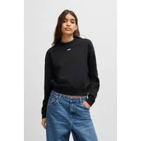 HUGO Sweatshirt Delessa mit Logoaufnäher