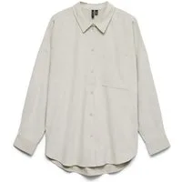 Vero Moda Blusenshirt VMSANNE COURDEROY LS SHIRT WVN NOOS 195780 Pumice Stone