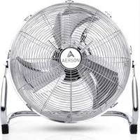 AERSON Bodenventilator Windmaschine mit 3-Leistungsstufen, Standventilator Neigungswinkel ca. 110 Grad