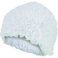 Fashy Badekappe Fashy - Badehaube Badekappe Rüschenbadehaube Rüschen Damen Weiß