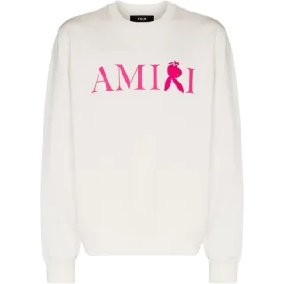 Amiri Reverse Bunny Logo Weißes Sweatshirt