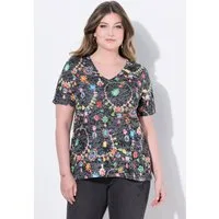 MIAMODA T-Shirt T-Shirt Komfort Fit Schmuckstein-Muster