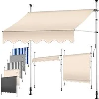 KESSER Klemmmarkise mit Handkurbel für Terrasse, Balkon & Garten UV-beständig, höhenverstellbar und wasserabweisend