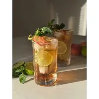 EKA Glas Diamond Stripe Long, 6-tlg., Glas, 280ml