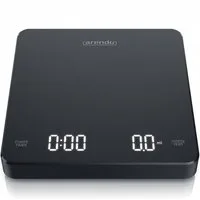 Arendo Küchenwaage digitale Kaffewaage, Baristawaage, Feinwaage 0,1 g Auflösung, 3kg max., (1-tlg), für Kaffee Espresso Shot Tee Gewürze Backzutaten, Tara, g/ml/oz/lb/fl