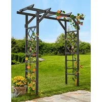 promadino Rosenbogen Pergola Ben, BxTxH: 200x65x208 cm, anthrazit