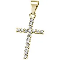 Firetti Kettenanhänger Schmuck Geschenk Silber 925 Halsschmuck Anhänger Kreuz, mit Zirkonia (synth)