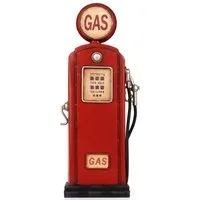 Moritz Spardose Blech-Spardose Zapfsäule Gas rot, Modell Nostalgie Antik-Stil Retro Blechmodell Miniatur Nachbildung