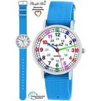 Pacific Time Quarzuhr Kinder Armbanduhr Lernuhr nachhaltiges Wechselarmband, Mix und Match Design - Gratis Versand