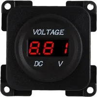 HABA B.V. Steckdose C-Line Steckdose Voltmeter Digtal 12 + 24 Volt schwarz
