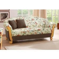 Home affaire 3-Sitzer Milano, bequemes Sofa mit geschwungenen Armlehnen, Landhaus-Stil