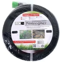 Alma Garden Bewässerungsschlauch Perlschlauch Tropfschlauch mit Löchern Perl Wasserschlauch Schlauch, 15 Meter, inkl. Anschluss und Wasserstoppadapter