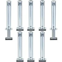 SO-TECH® Möbelfuß Sockel-Höhenversteller Ø 14 mm zum Einbohren, (8-St), Höhe 70 mm - bis 25 mm Verstellung möglich