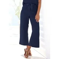 Vivance Schlupfhose mit weitem Bein und bequemer Passform (mit Gürtel) mit elastischem Bund, luftige Sommerhose, Basic