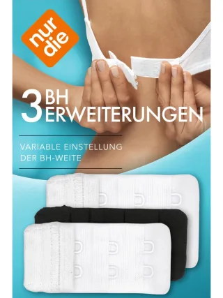NUR DIE Damen BH Erweiterung 3er Pack