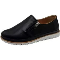 Yu&Luk Damen Schuhe Slipper Halbschuh, Schlupfschuh, Freizeitschuh mit Stretch und Reißverschluss