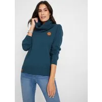 bonprix Strickpullover mit Rollkragen, ohne Verschluss, aus Baumwollmischung