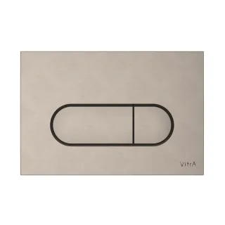 VitrA Root Round WC-Betätigungsplatte für 2?Mengen?Spülung Nickel gebürstet,740-2295 740-2295