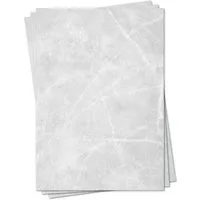 LYSCO Briefpapier Gastronomie Papier Grau-Eis Marmor DIN A4 / DIN A5 (MPA-5260), marmoriertes Papier, einseitig bedruckt, für alle Drucker geeignet