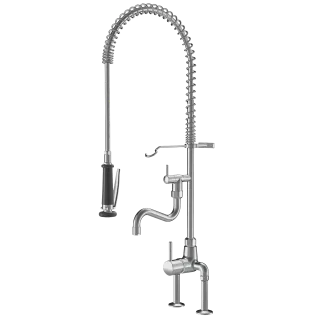 KWC Hebelmischer GASTRO Schwenkauslauf, AD153 A200 B270, Anschl,130mm, chromeline 121294