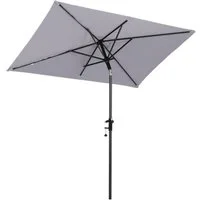 Sekey Balkonschirm 200 x 125 cm Rechteckiger Sonnenschirm mit Schnellöffnungs-Knopf UV50+, LxB: 200,00x125,00 cm, mit/ohne Balkongeländer, Windfest, Kippbar, für Balkon