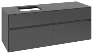 Villeroy & Boch Waschtischunterschrank Collaro C13200 1400x548x500mm 4 Ausz. Waschtisch li Graphite C13200VR