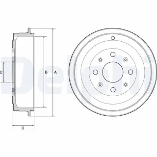 Delphi BREMSTROMMEL Fiat Grande Punto Opel Adam Corsa BF502