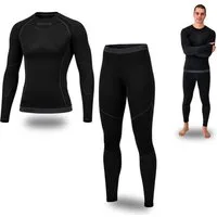 Otaro Thermounterhose Thermounterwäsche Herren Set, Funktionsunterwäsche, Baselayer (Die perfekte Skiunterwäsche, 2-St., 2-teiliges Set) Wärmeisolierend, Atmungsaktiv, Schnelltrocknend