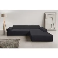 WERK2 Ecksofa Zeus-XL 311 cm breit, bequemes Mega-Sofa in L-Form, große Sitztiefe, Curvy-trend Chenille Big-Sofa mit 210 cm XXL-Ottomane für 2 Personen