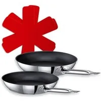 SCHULTE-UFER Pfannen-Set Industar, (Set, 4-tlg., 2 x Pfanne, 2x Pfannenschoner), Ø 24 / 28 cm