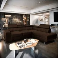 Masseno Ecksofa NOLA mit Schlaffunktion L-Form, Sofa mit Bettkasten