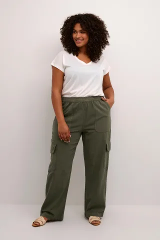 Casual Hose Loose fit Grape Leaf green