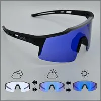 Dachs Sport Fahrradbrille DACHS Photochromatische Sonnenbrille - Selbsttönende Unisex Radbrille, UV Schutz 400