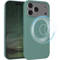 EAZY CASE Handyhülle für Apple iPhone 17 Pro Max Hülle Silikon 6,9 Zoll, Smart Slimcover Displayschutz Handycover Hülle mit MagSafe Dunkelgrün