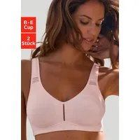 petite fleur by Lascana T-Shirt-BH (Packung, 2 Stück) ohne Bügel aus Baumwolle – auch ideal für große Größen, bequemer BH