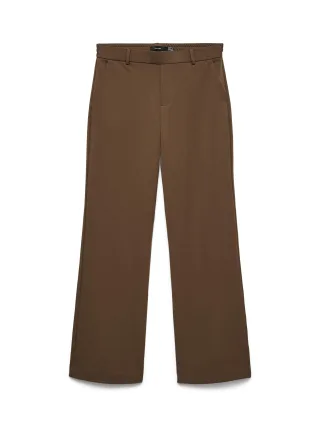 VERO MODA - VMMAYA MW STRAIGHT SOLID PANT NOOS Cocoa Brown - Gr. - 32