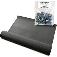 Gartenpirat Dachpappe Bitumen Dachpappe schwarz zur Dacheindeckung inkl. Dachpappnägel, Für Gartenhäuser, Carports oder Kinderspielhäuser