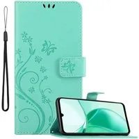 Cadorabo Handyhülle für ZTE Blade A35 / A55 Hülle ZTE Blade A35 / A55, Hülle Schutzhülle Blumen Flower mit Standfunktion Kartenfach Magnet
