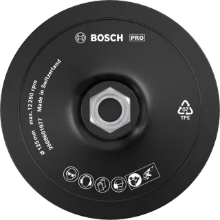 Bosch PRO Stützteller mit Klettverschluss zum Befestigen von Schleifblättern - 2608601077