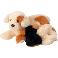 Geschenkestadl Kuscheltier Hundefamilie Plüschtier – Mama Hund mit 2 süßen Welpen 30cm (Set, 1-St., Plüschtier Kuscheltier), Hündin mit 2 saugenden Welpen