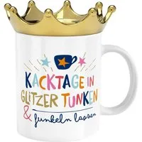 Sheepworld Tasse Tasse Tee- Kaffeetasse Kaffeebecher +Deckel 50cl Geschenk Sheepworld, Porzellan