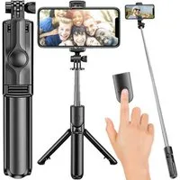 IZOXIS Selfie-Stick Selfie-Stick & Stativ 2-in-1 mit Bluetooth-Fernbedienung Smartphones, 2-in-1 Selfie-Stick & Stativ mit Bluetooth-Fernbedienung
