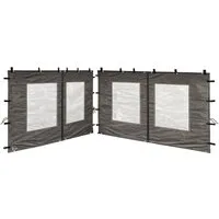 Quick Star Pavillonseitenteil 2 Seitenteile mit Fenster für Pavillon 3x4m, 300x195 cm, Für Pavillons der Größe 3x4m