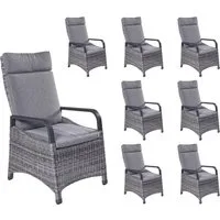 LC Garden Gartenstuhl Komido Dining Positionsstuhl Verstellsessel grau-mix (Positionsstuhl)