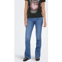 ONLY Bootcut-Jeans ONLANNIE MID FLARED BOX DNM mit dunkler Waschung