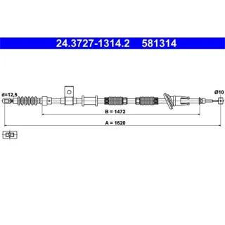 ATE Handbremsseil hinten rechts Volvo S40 V40