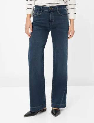 Brax Damen Five-Pocket-Hose Style MAINE deep blue, denim blau regular, Gr. 44L
