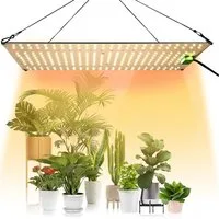Rosnek Pflanzenlampe LED Vollspektrum, dimmbar, hocheffizient,120W/150W, LED fest integriert, Indoor-Pflanzenlampe, Ultradünnes Design, LM281B, für Zimmerpflanzen
