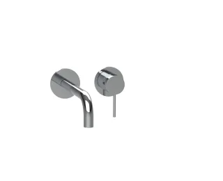 Herzbach MODUL7 Waschtisch-Wandbatterie Farbset 210mm Chrom, 70.702102.1.01 70.702102.1.01