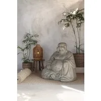 More2Home Dekoobjekt HAPPY BUDDHA, 110 cm sitzend, natur GRC Beton